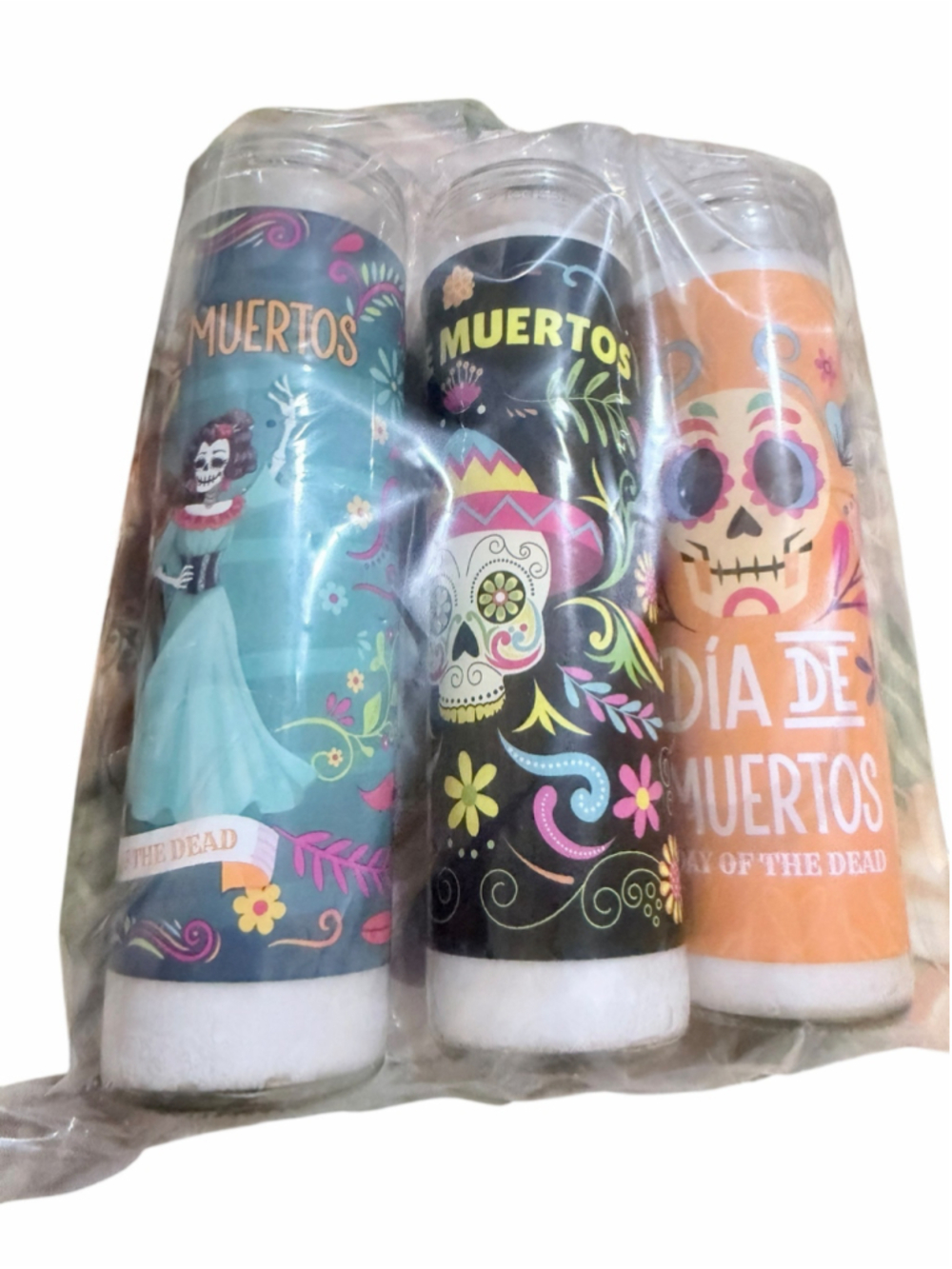 Lumex Dia De Los Muertos Candle Set One Size Multicolor Black - Picture 2 of 10